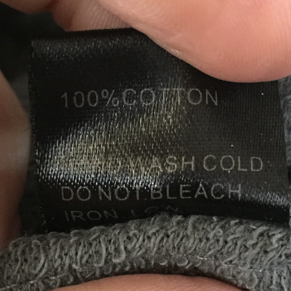 Pol M Pants Cotton Fleece Harem Grey Elastic Waist - Picture 8 of 8